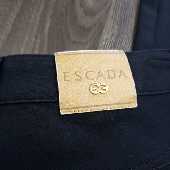 Escada black straight leg jean pants - Picture 8 of 11